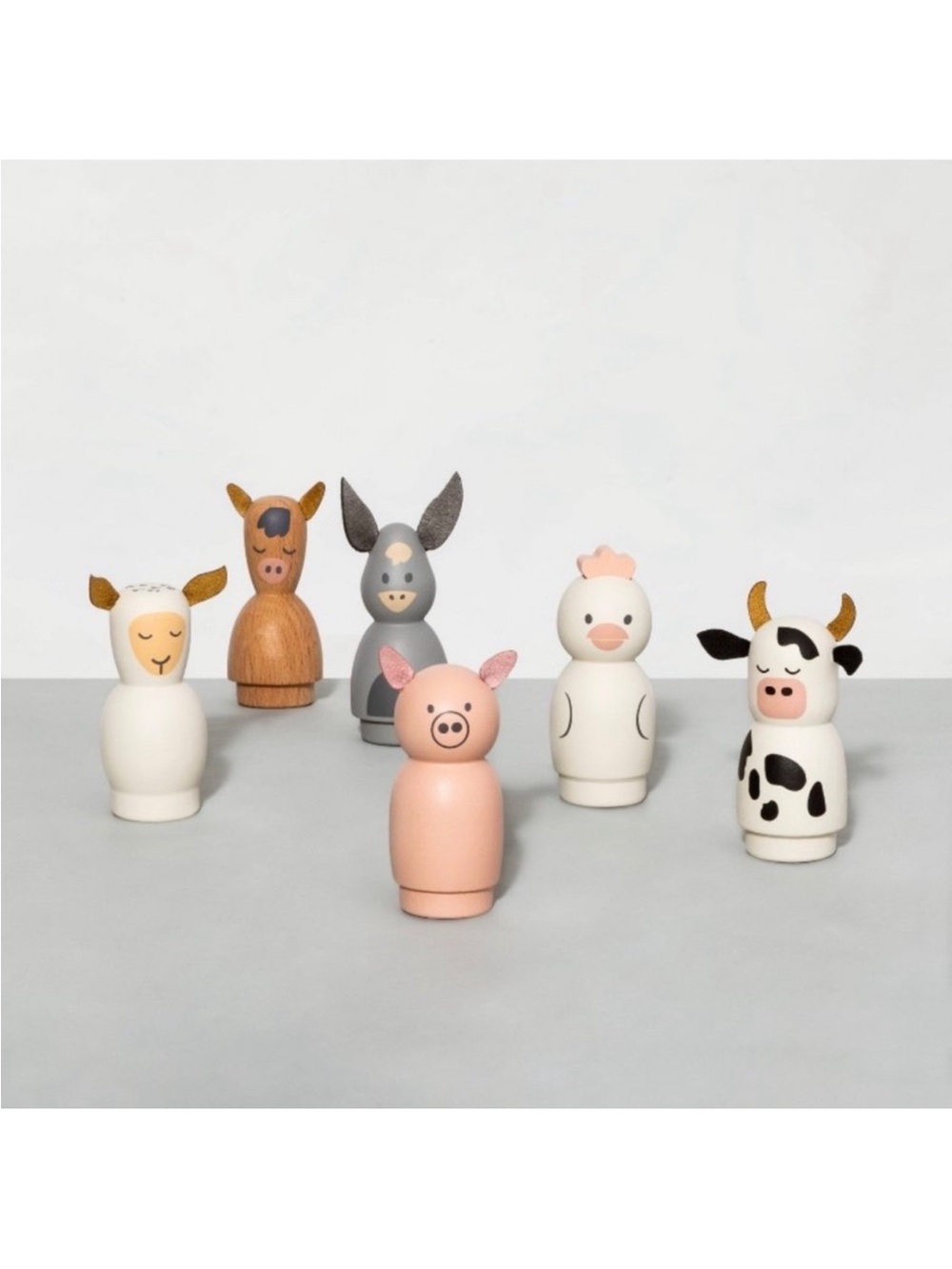 Toy Farm Animal Peg Pals Figurine Set 6pc - Hearth & Hand Magnolia